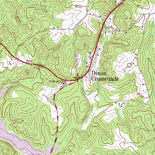 Topographic Map of Dixon Crossroads, SC