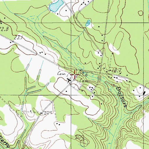Topographic Map of Doctors Creek Church, SC