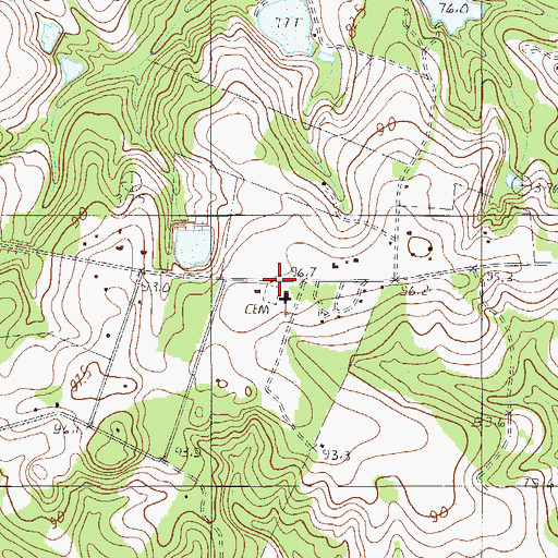 Topographic Map of Double Branch Baptist Church, SC