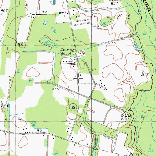 Topographic Map of Douglas School (historical), SC