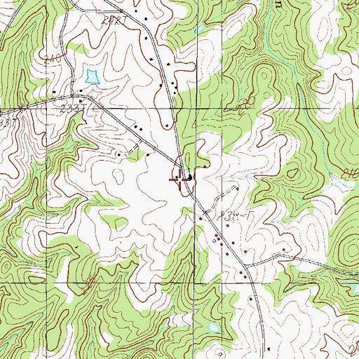 Topographic Map of Dry Oak Church, SC