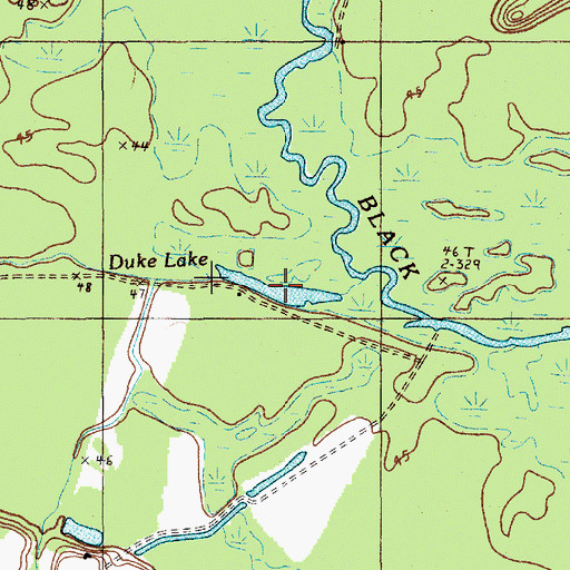 Topographic Map of Duke Lake, SC
