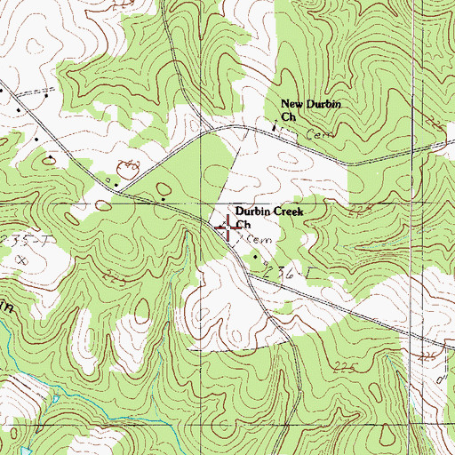 Topographic Map of Durbin Creek Church, SC