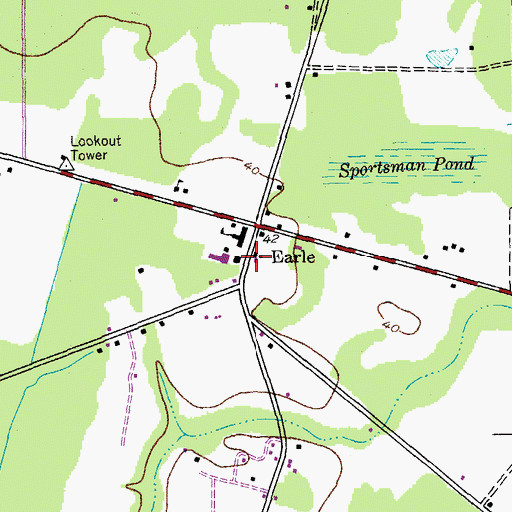 Topographic Map of Earle, SC