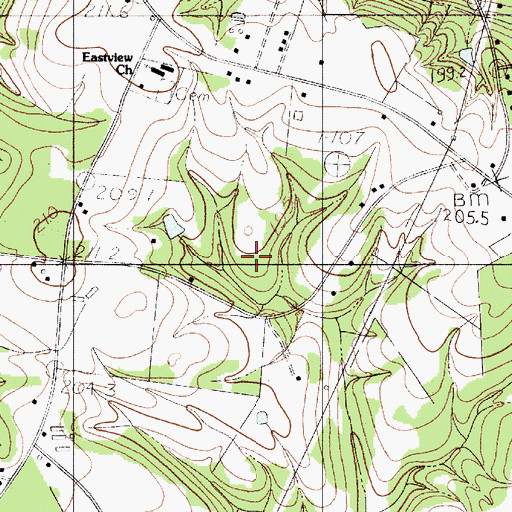 Topographic Map of Eastview School (historical), SC