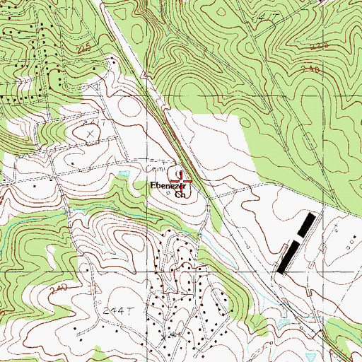 Topographic Map of Ebenezer Baptist Church, SC