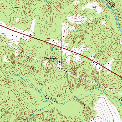 Topographic Map of Ebenezer Church, SC