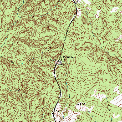 Topographic Map of Ebenezer Baptist Church, SC