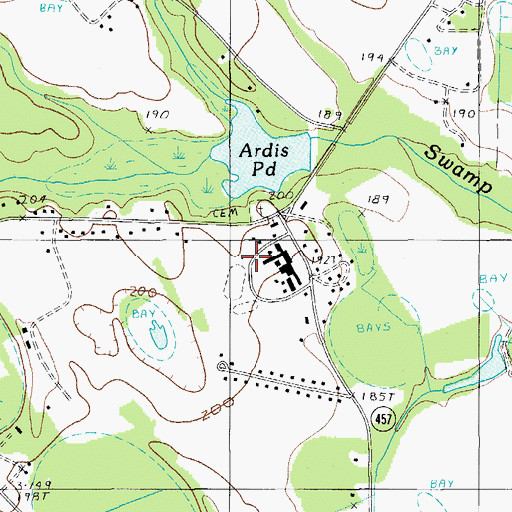 Topographic Map of Ebenezer School, SC