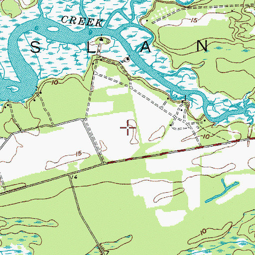 Topographic Map of Edisto Island, SC