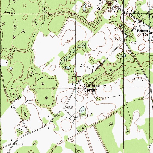 Topographic Map of Edisto School (historical), SC