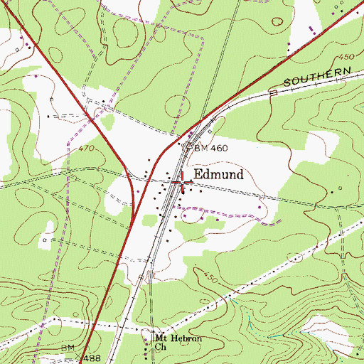 Topographic Map of Edmund, SC