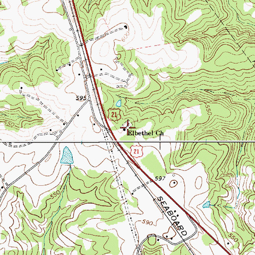 Topographic Map of Elbethel Church, SC