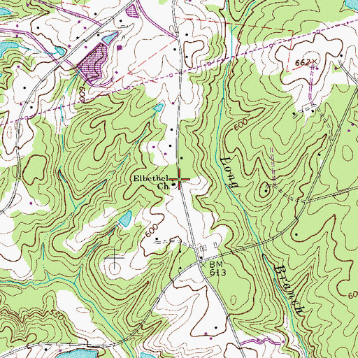 Topographic Map of Elbethel Church, SC