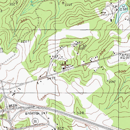 Topographic Map of Elizabeth Church, SC