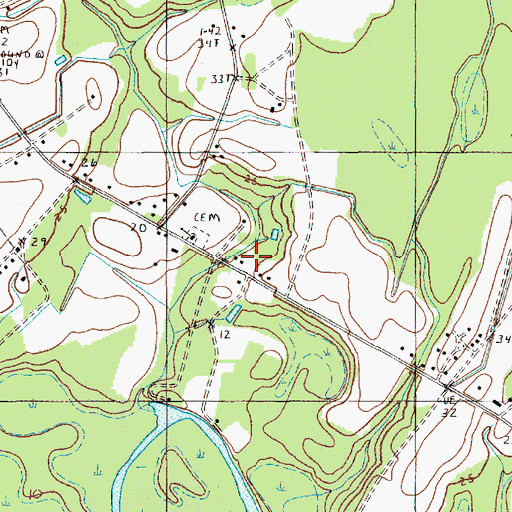 Topographic Map of Elim United Methodist Church, SC