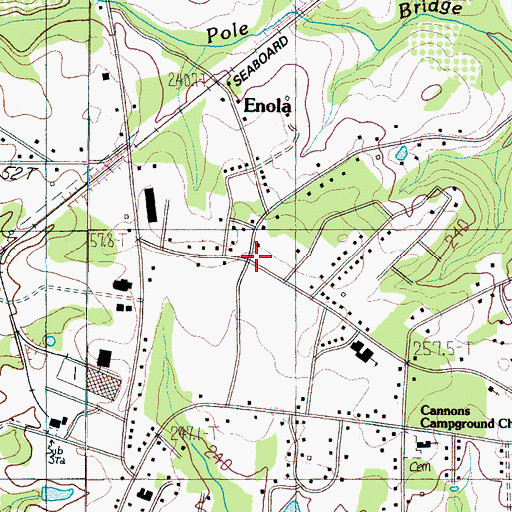 Topographic Map of Enola, SC