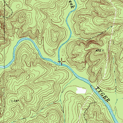 Topographic Map of Fairforest Creek, SC