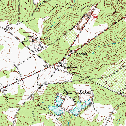 Topographic Map of Fairview Church, SC