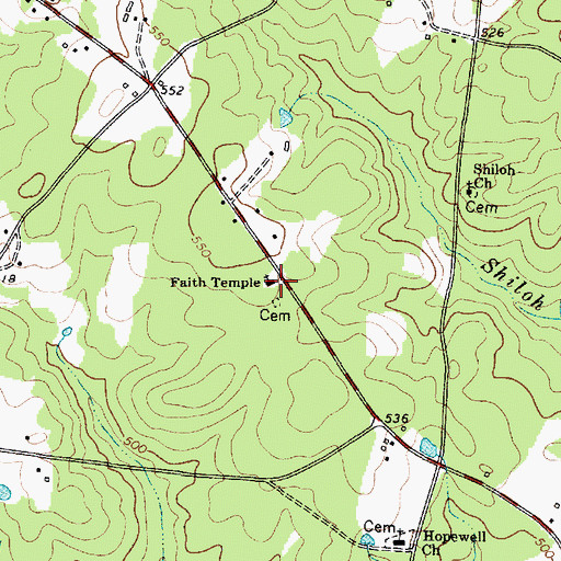 Topographic Map of Faith Temple, SC