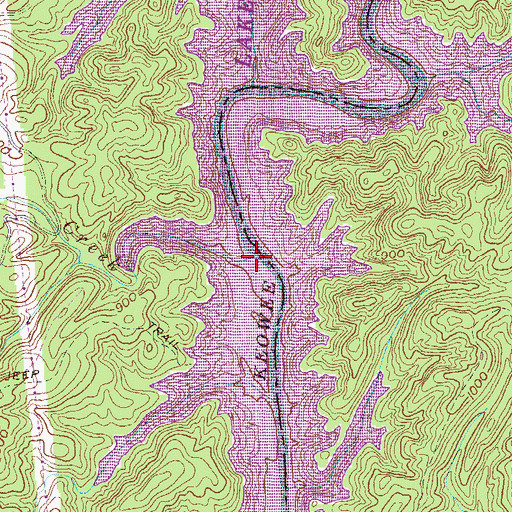 Topographic Map of Fall Creek, SC