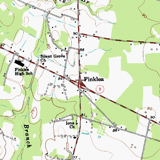 Topographic Map of Finklea, SC