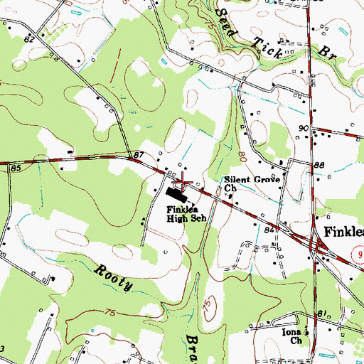 Topographic Map of Finklea High School, SC