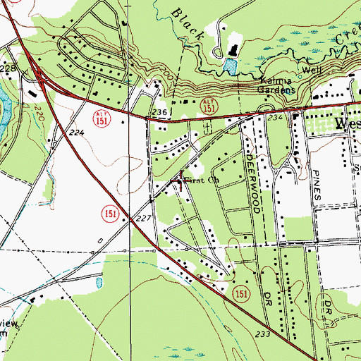 Topographic Map of First Church, SC