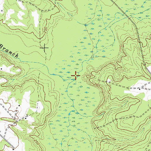 Topographic Map of Flat Branch, SC