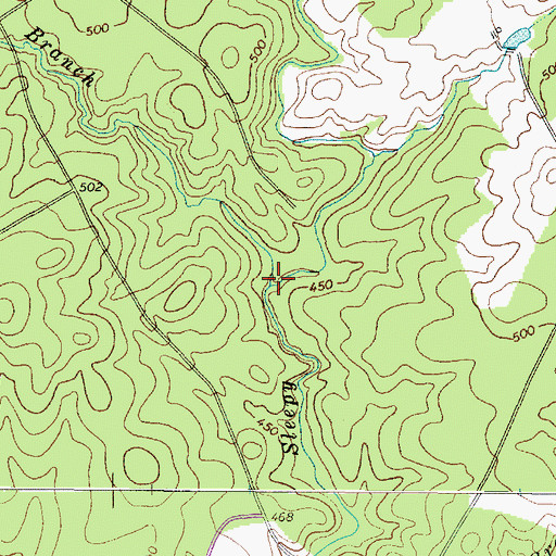 Topographic Map of Flat Rock Branch, SC