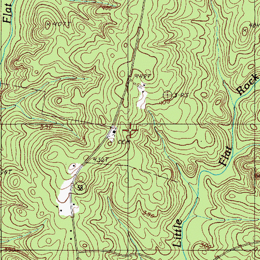 Topographic Map of Flat Rock Church, SC