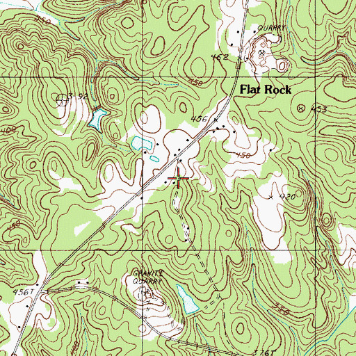 Topographic Map of Flat Rock School (historical), SC