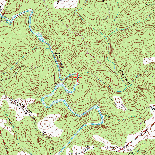 Topographic Map of Flat Shoals River, SC