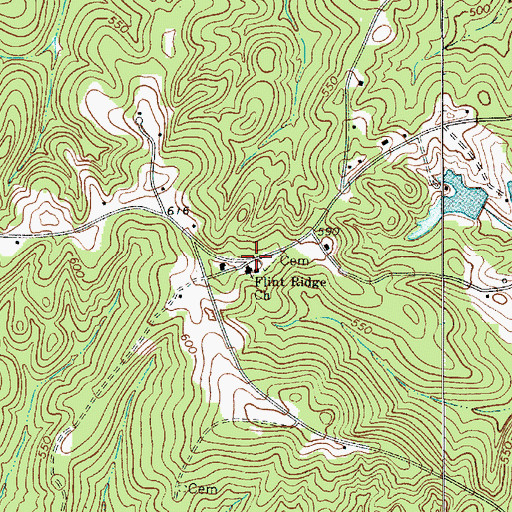 Topographic Map of Flint Ridge Church, SC