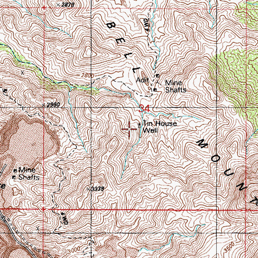 Topographic Map of Tin House Well, AZ