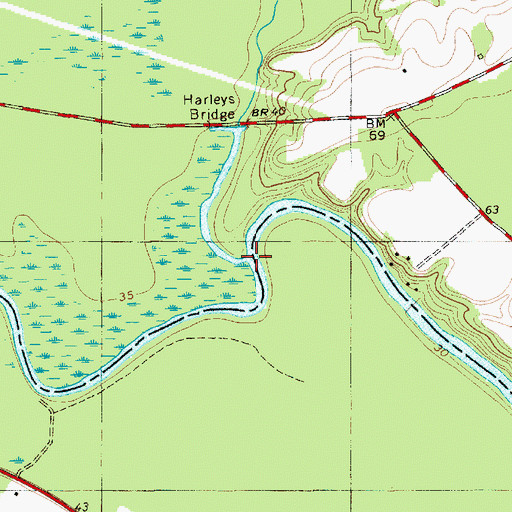 Topographic Map of Four Hole Swamp, SC