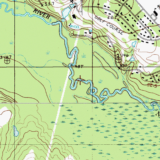 Topographic Map of Fourmile Creek, SC