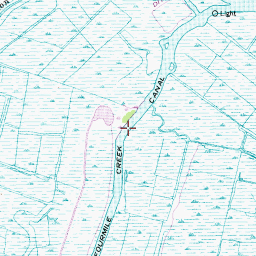 Topographic Map of Fourmile Creek Canal, SC