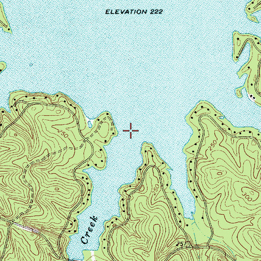 Topographic Map of Fox Creek, SC