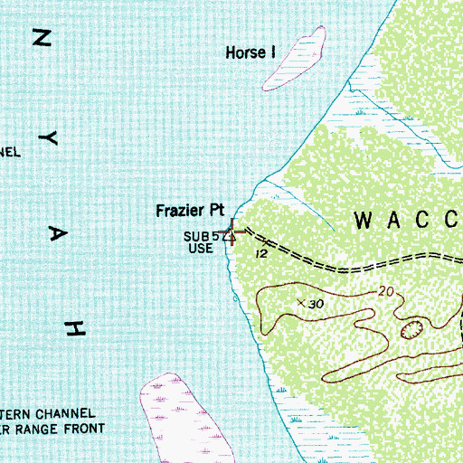 Topographic Map of Frazier Point, SC