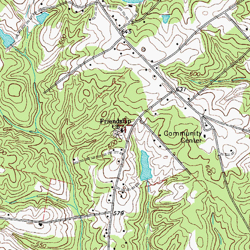 Topographic Map of Friendship United Methodist Church, SC