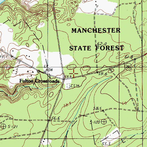 Topographic Map of Fulton Crossroads, SC