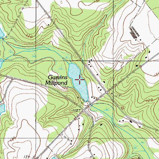 Topographic Map of Garvins Millpond, SC