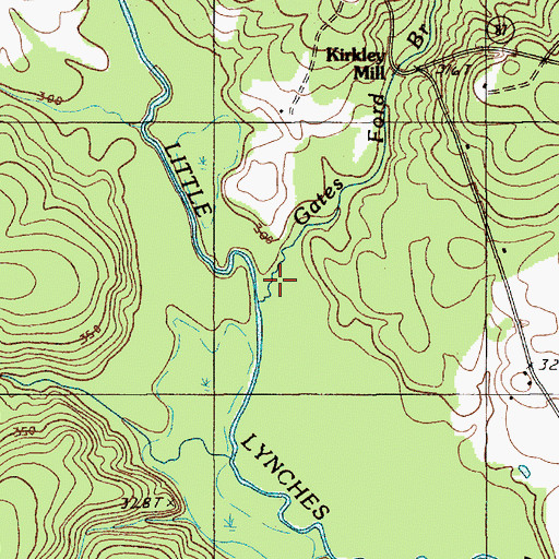 Topographic Map of Gates Ford Branch, SC