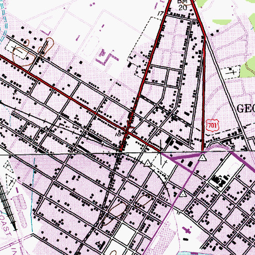 Topographic Map of Georgetown, SC