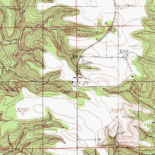 Topographic Map of Pine Grove Church, AL