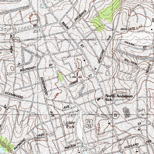 Topographic Map of Saint Marys Hospital, SC