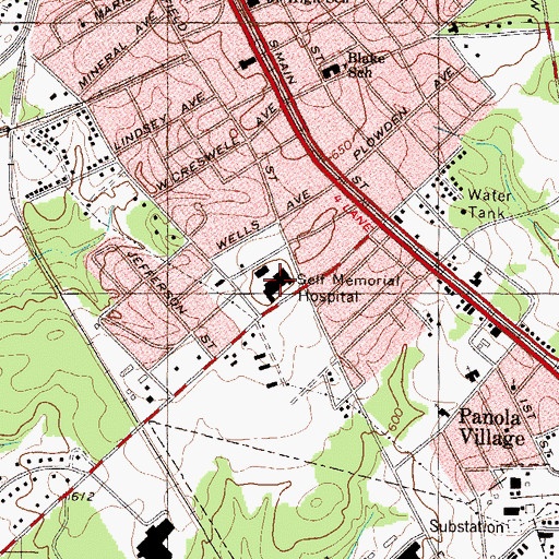 Topographic Map of Self Regional Healthcare, SC