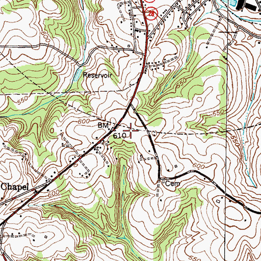 Topographic Map of Abbeville Area Medical Center, SC