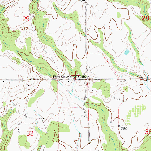 Topographic Map of Pine Grove Church, AL